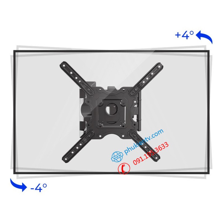 [Phiên Bản 2021] Giá Treo Tivi Xoay Góc NB P4 32 - 55 Inch - Tải Trọng 27Kg - Chính Hãng NorthBayou