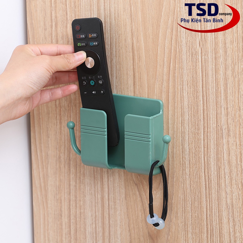 Giá Đỡ Điện Thoại Dán Tường Có Móc Treo Phụ Kiện