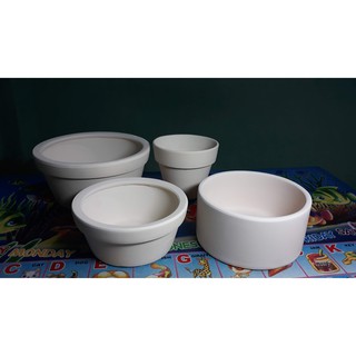 Chậu đất nung trắng size lớn