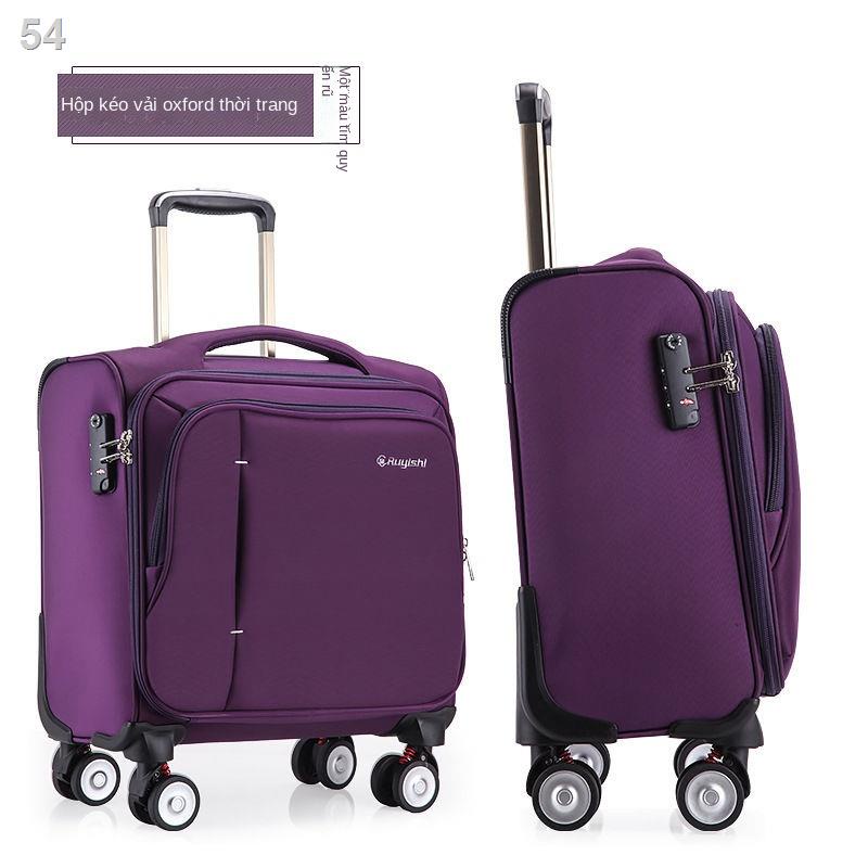 （Hộp kéo）Vali nhỏ 18 inch dành cho nam và nữ có túi xách 16 Xe đẩy kinh doanh vải Oxford ngang khẩu
