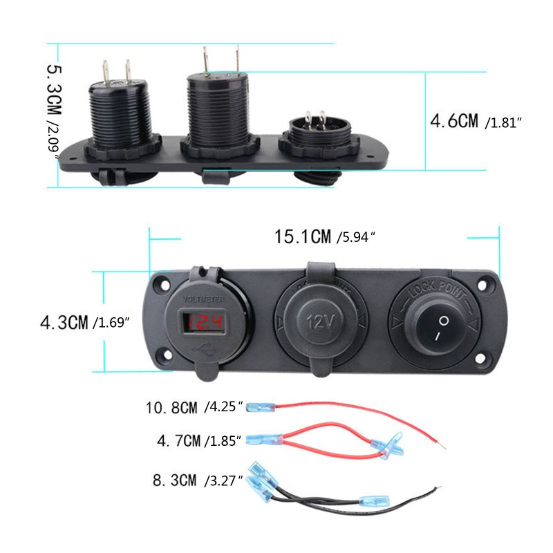 Ổ Cắm Hai Cổng USB Chuyên Dụng Cho Tàu Thuyền / Xe Hơi