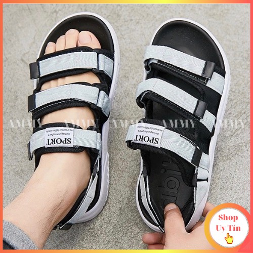 Dép quai hậu đi học [HOT 2021] sandal nam nữ thời trang đế cao su chống nước 3 quai dán