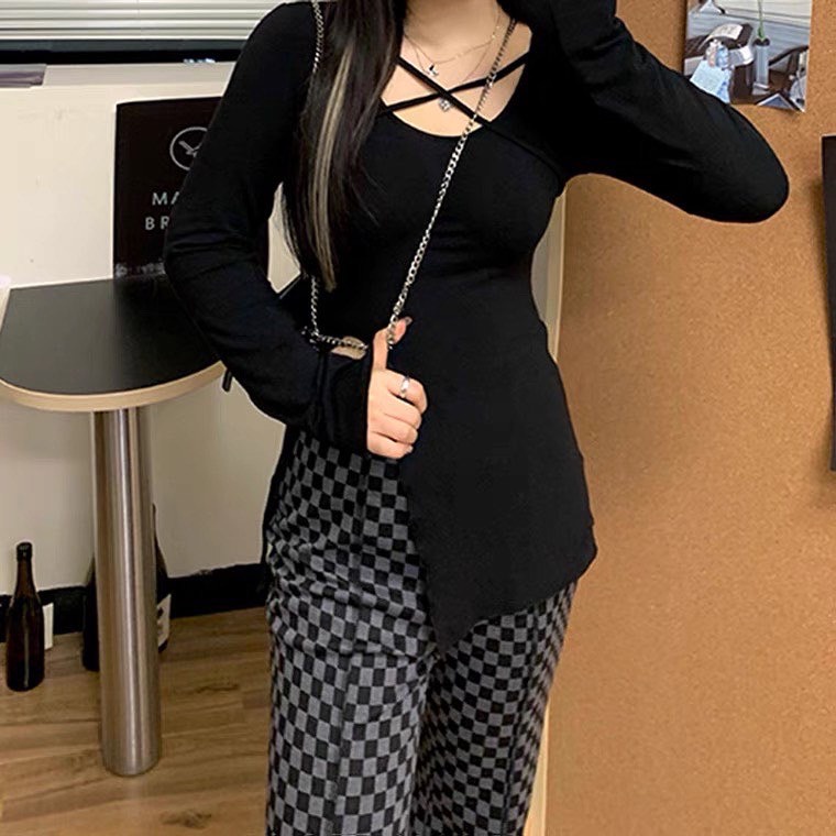 Áo thun xẻ tà body bigsize phong cách hàn quốc