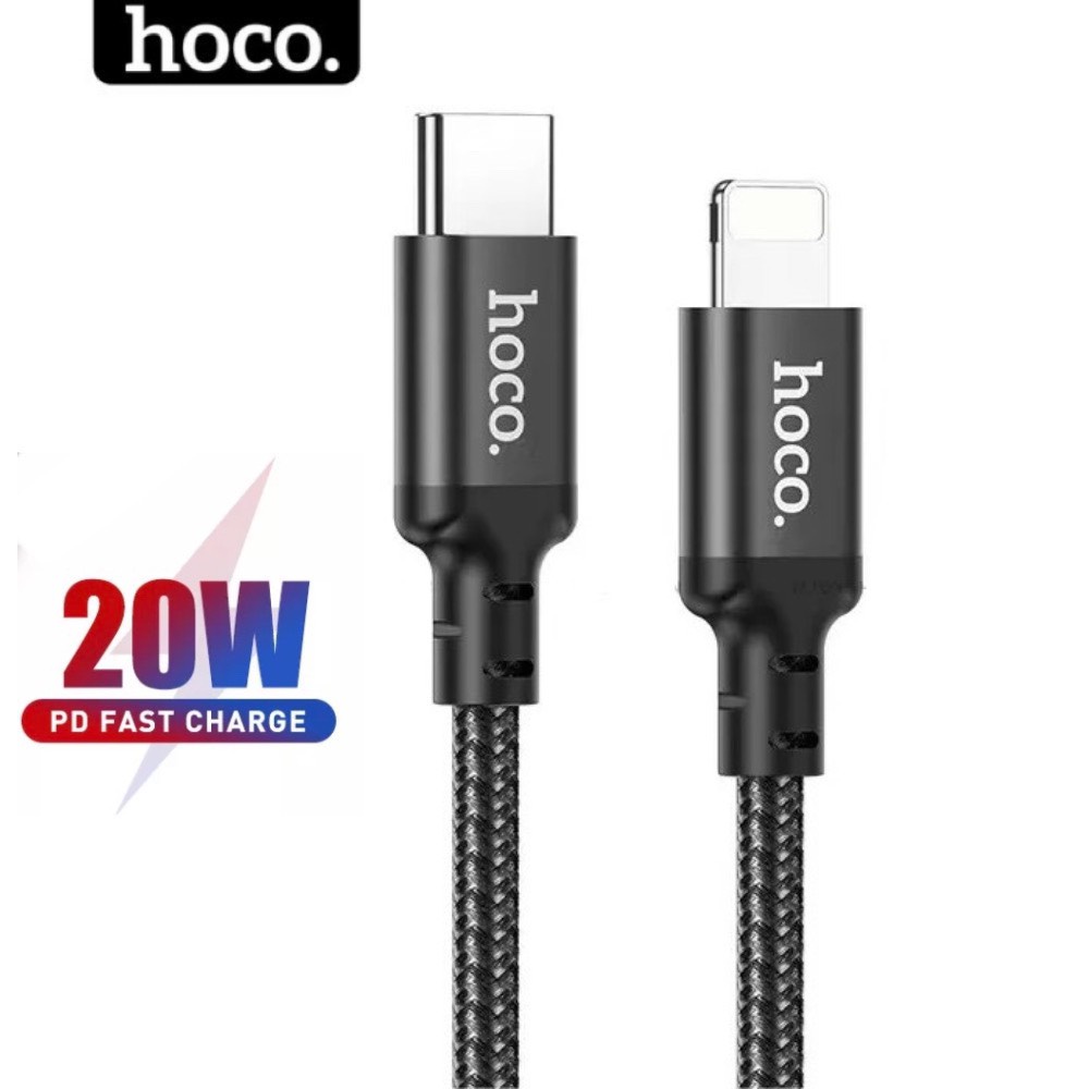 Dây sạc nhanh ip 20w chính hãng Hoco - cáp type c to ip13 12pro 11promax xr xsmax bọc dù