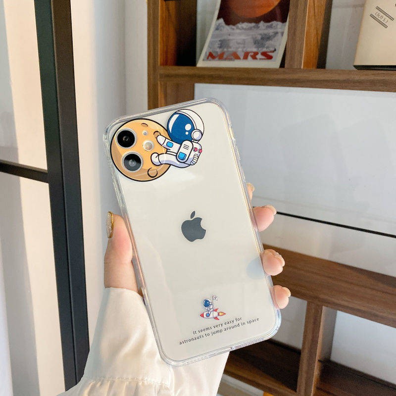 Vỏ điện thoại di động trong suốt hoạt hình chống rơi bao gồm tất cả trí thun ngắn tay | BigBuy360 - bigbuy360.vn