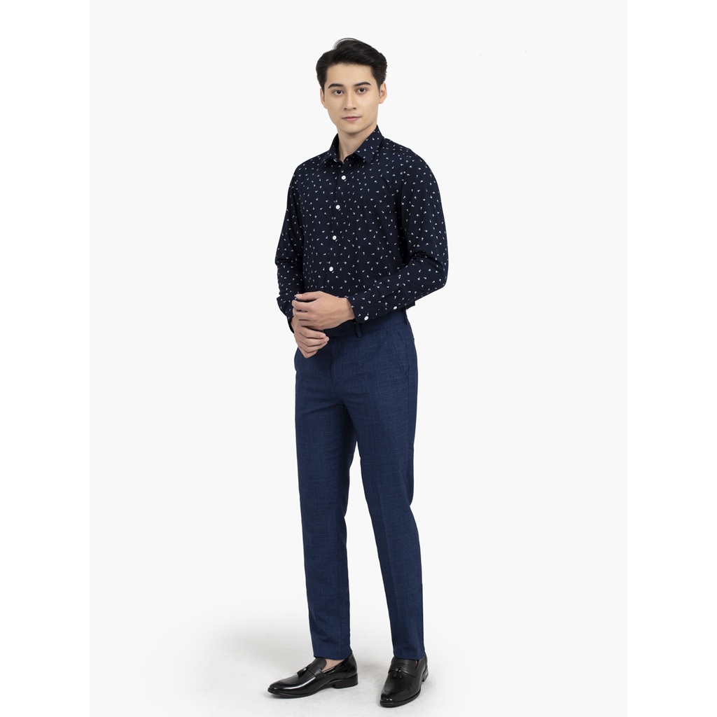Quần Âu Nam Quần Tây Công Sở Cao Cấp Aristino ATR00301 Kẻ Chìm Ống Ôm Slim Fit Vải Polyester Mềm Mại Bền Màu Sắc Nét