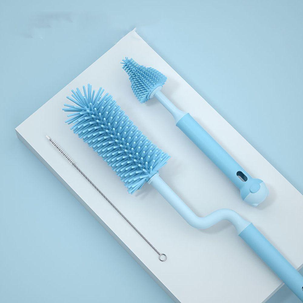 PATRICIA Set 3 Bàn Chải Vệ Sinh Bình Sữa / Núm Vú Xoay 360 Độ Tiện