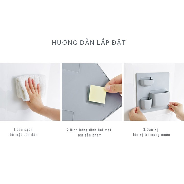 Kệ dán tường PVC đa năng dán tủ lạnh, phòng tắm, nhà bếp BETA HOME B006