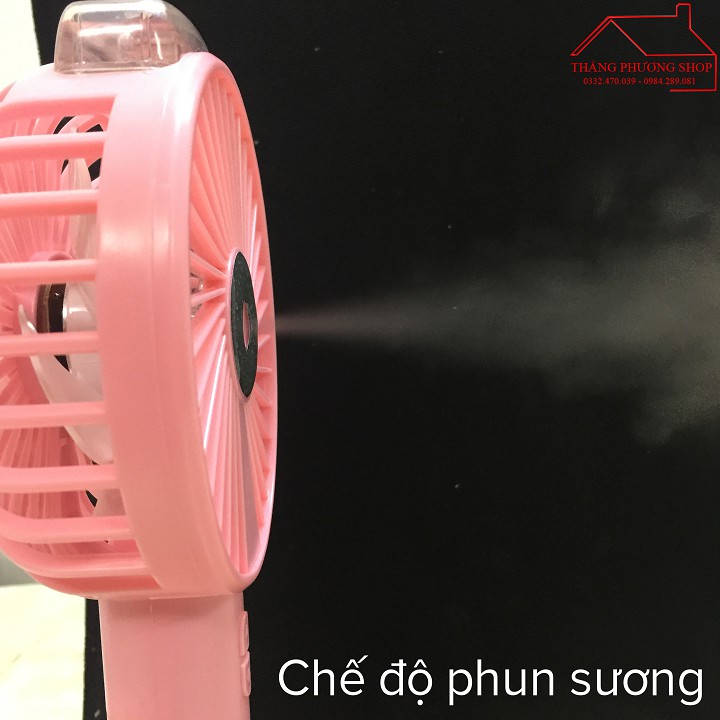 Quạt Phun Sương Tích Điện Cầm Tay - Để Bàn Mini F168 Chính Hãng