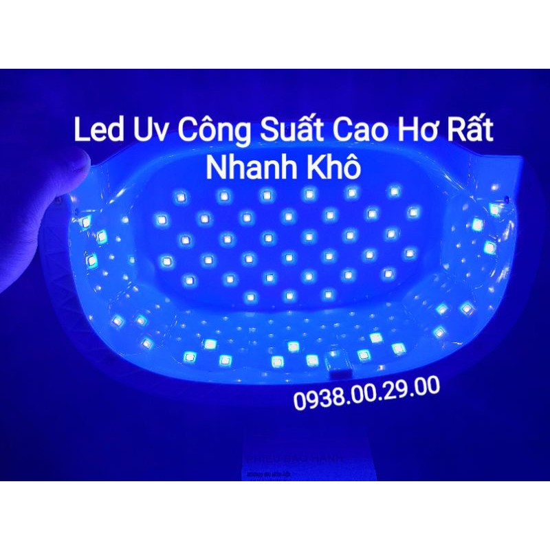 Máy Hơ Gel 2 Tay Cao Cấp WE 518 Công Suất Cao Với 56 Hạt Led UV Siêu Bền.BH 6t