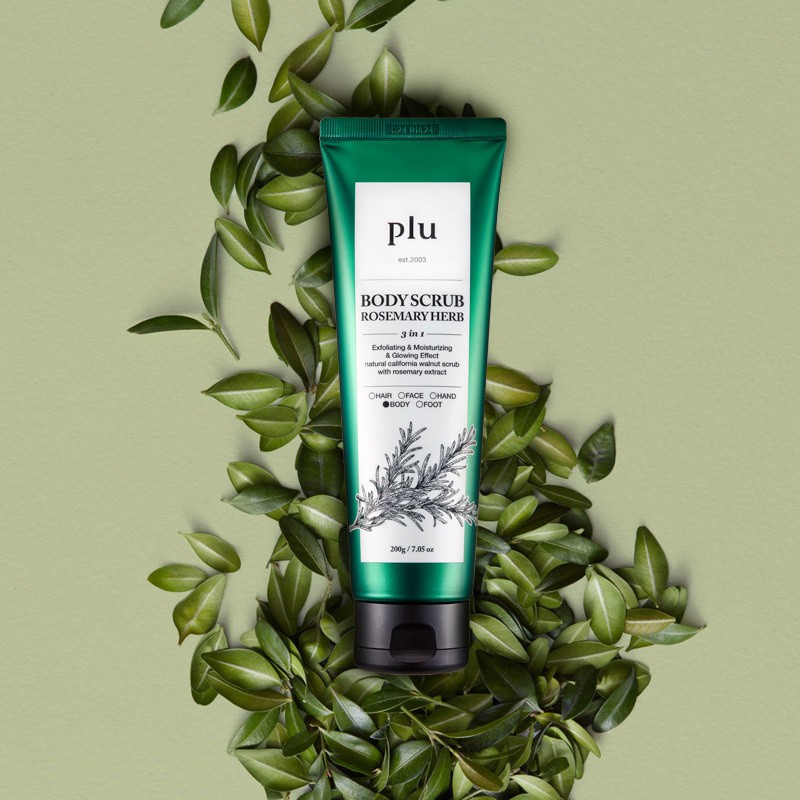 [Mã BMBAU50 giảm 7% đơn 99K] Tẩy Tế Bào Chết Toàn Thân Hỗn Hợp Hương Thảo Plu Body Scrub Rosemary Herb (200g)