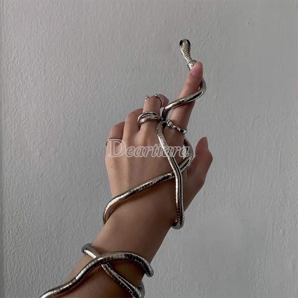 Niche Vòng cổ Thiết Kế Hình Rắn Cá Tính Cảm Giác Chạm Màu Tối Cho Nam Và Nữ