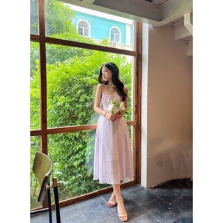 Ceci Cela - Đầm Dây Bơ Ngực Hoạ Tiết Hoa Nhí Liana
