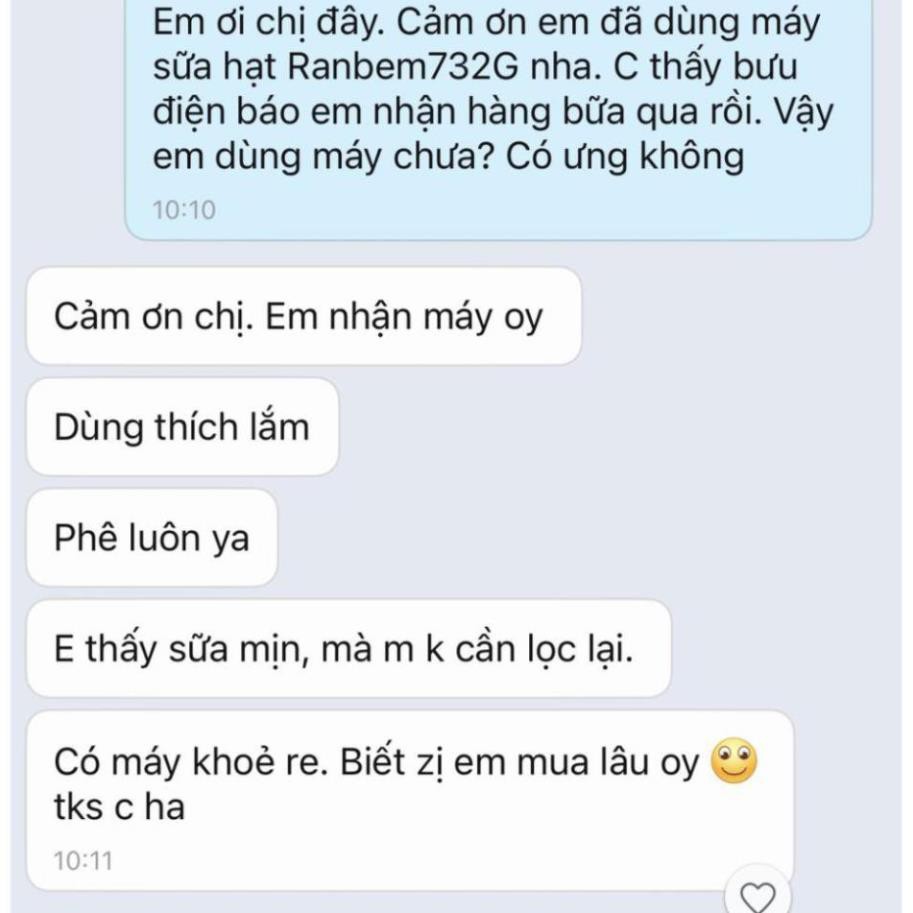 [CHÍNH HÃNG] Máy Làm Sữa Hạt, Máy Làm Sữa Đậu Nành Ranbem 732G - Tự Động, Xay Nhuyễn Không Cần Lọc