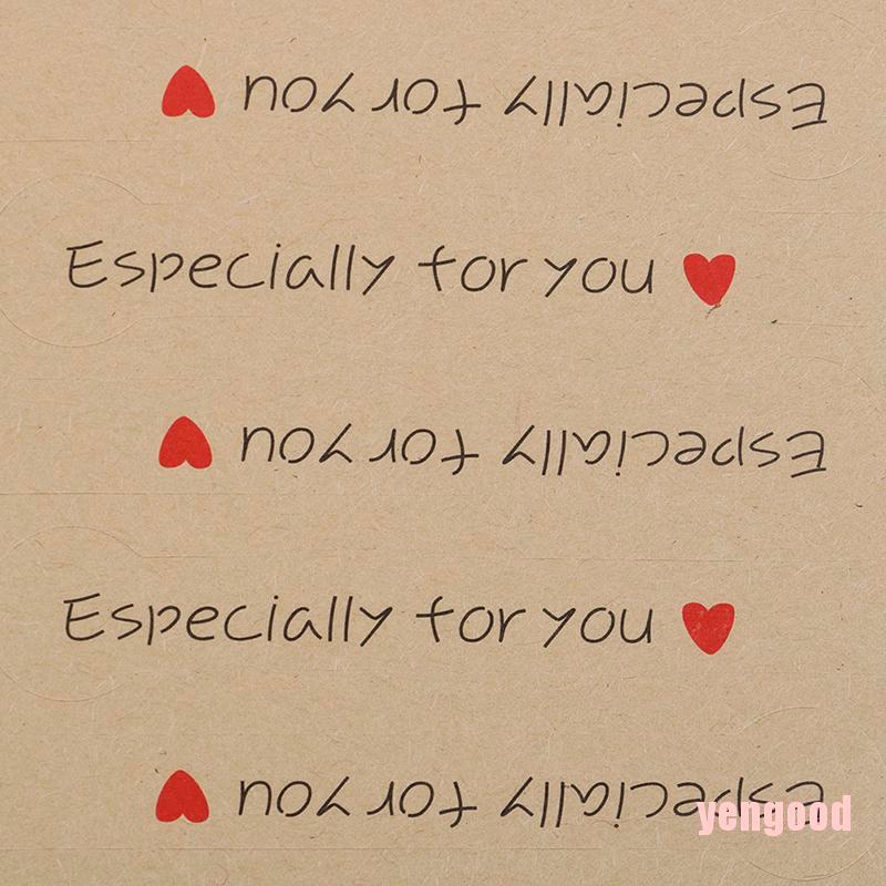 Set 100 Sticker Giấy Kraft In Chữ Best For You To Trang Trí