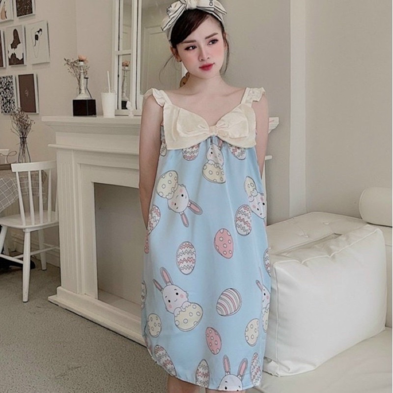 Đầm ngủ lụa satin .