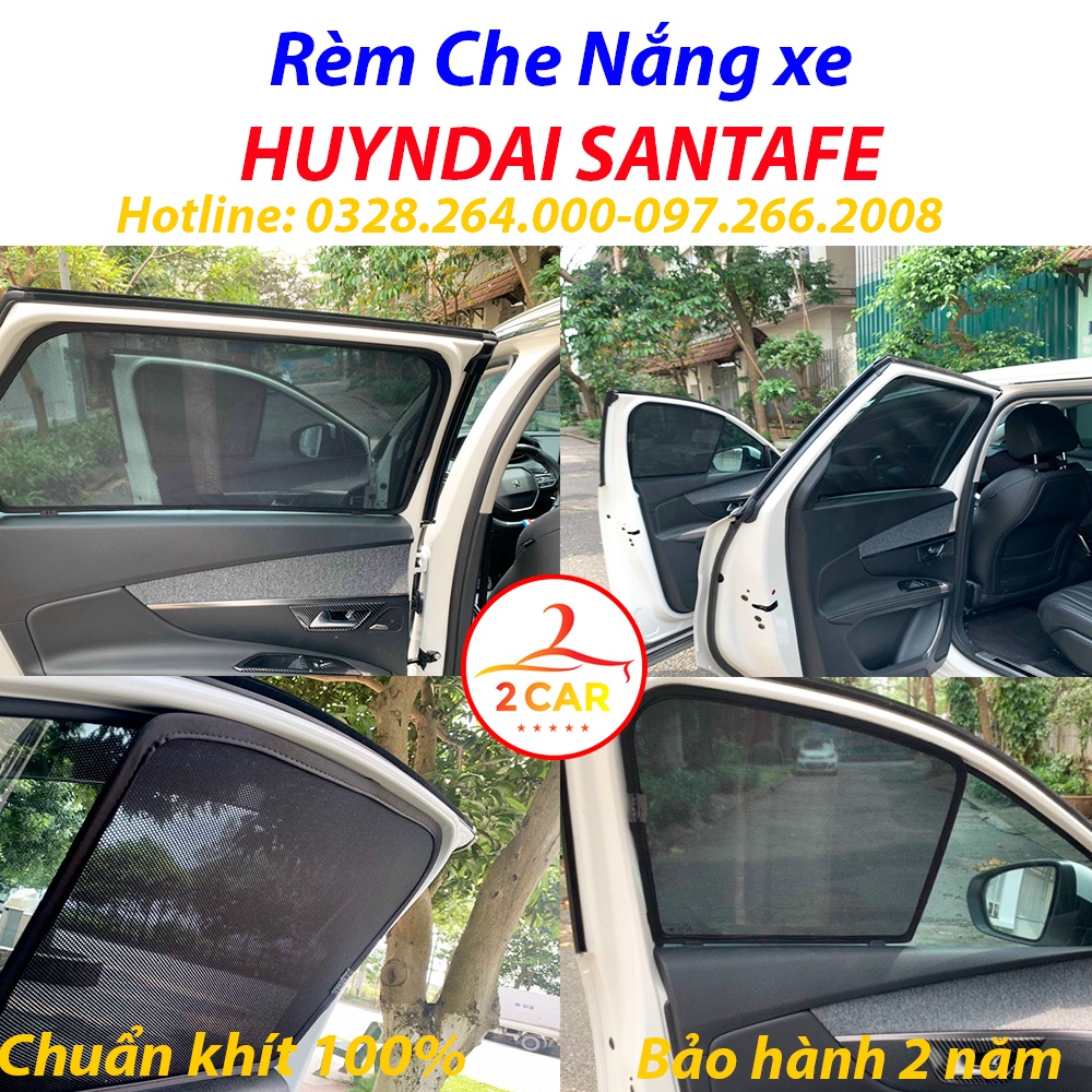 Rèm Che Nắng Xe Hyundai Santafe 2005, 2008 , 2013 ,2015, 2018-2022, Rèm Chắn Nắng , Chuẩn Khít Theo Xe - Bảo Hành 2 Năm