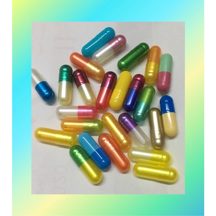 500 viên nang vỏ nang rỗng gelatin size 0 các màu