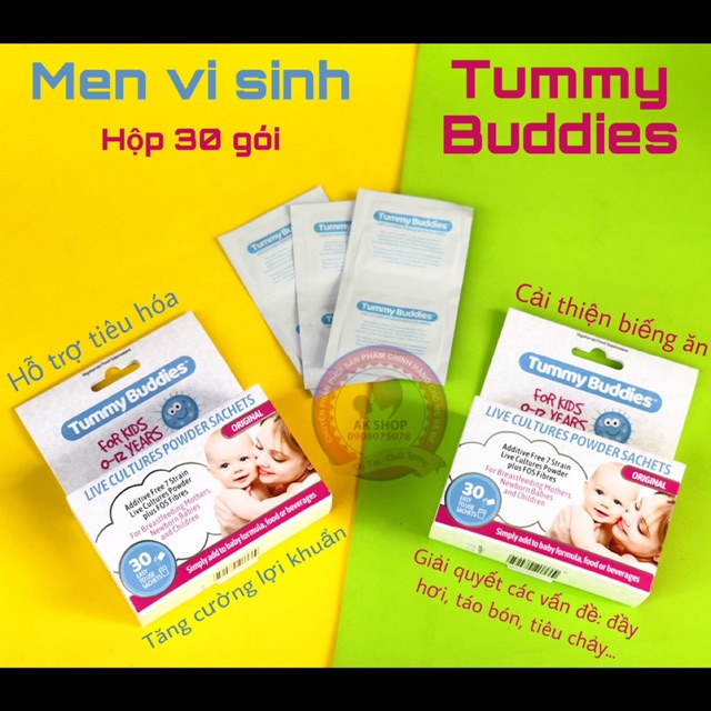 Men vi sinh Tummy Buddies 30g hàng chính hãng (mẫu mới nhất)