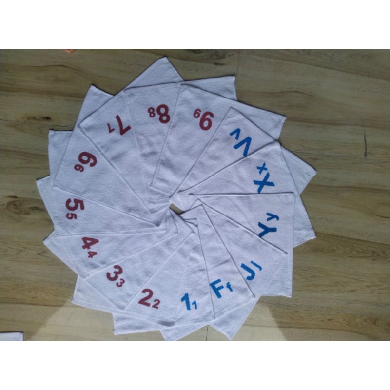 KHĂN MẦM NON IN ABC +123 + TẶNG KÈM DECAL DÁN CA CỐC