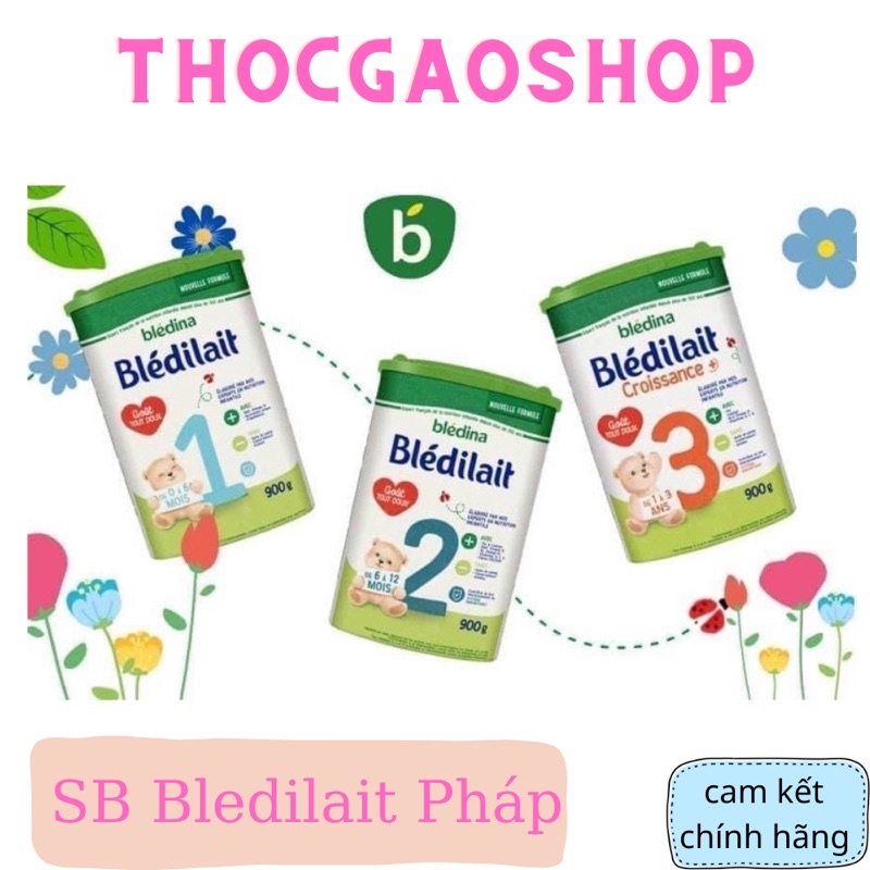 (HSD 2025) COMBO 2 LON sữa Bledilait Bledina Pháp 900gr đủ số 1 2 3 4