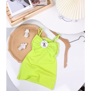 Set váy body dây nơ cho bé gái