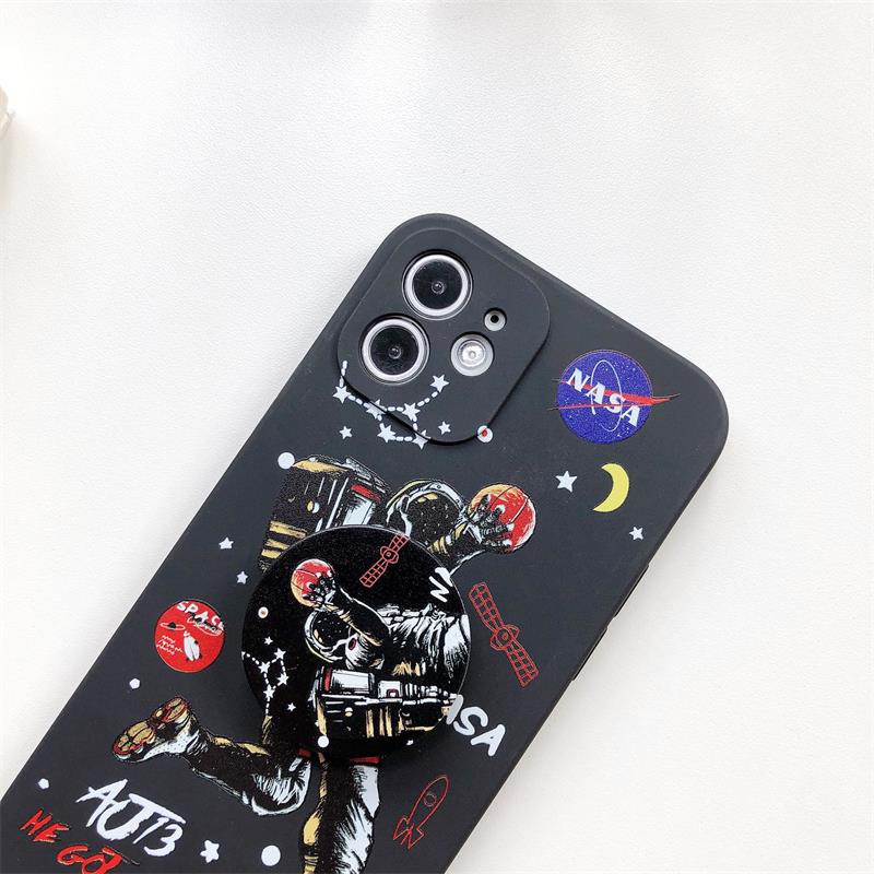 NASA Case Samsung A12 A02S A32 A52 A72 A50 A30s A50s A31 A21s A11 M11 A51 A71 A20 A30 A10s A20s  A10 M10S M40S  Soft Tpu Space astronaut Cover With stand holder