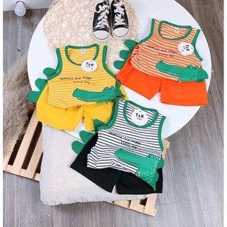 Bộ sát nách khủng long cho bé trai 8-20kg