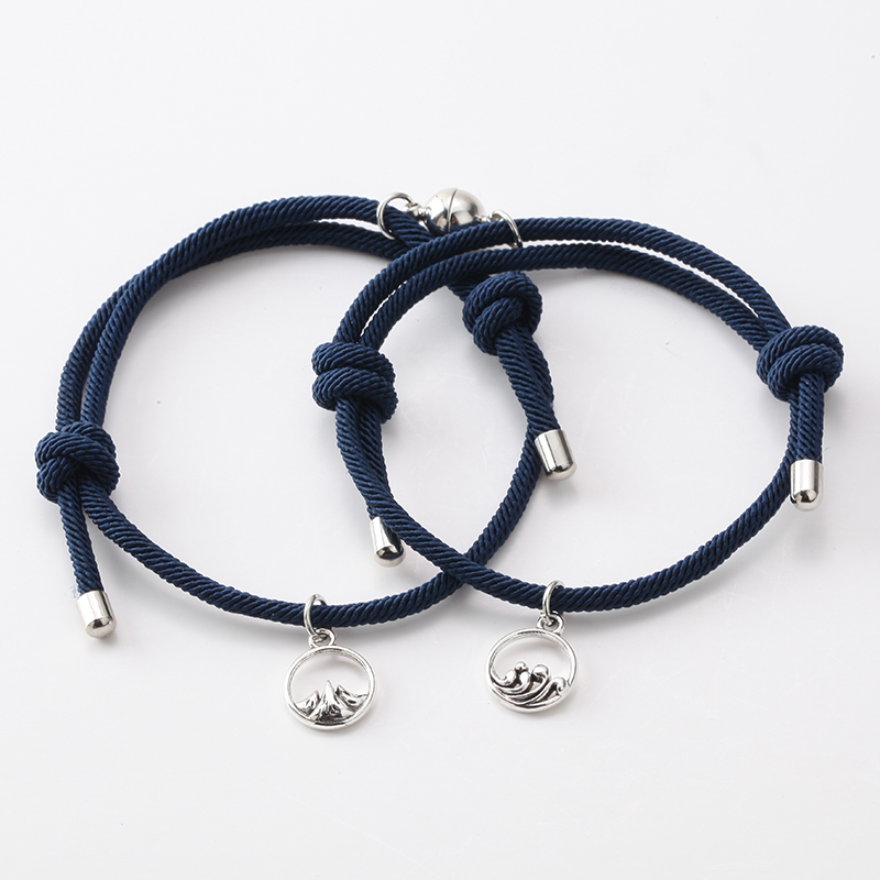 Set of 2 Handmade Braided Bracelets For Couples