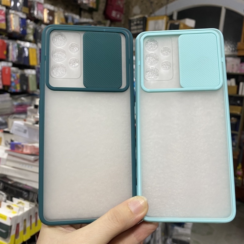 Ốp samsung A32 4G, A52, A72, A20S, A12, A21S, A51, A71, , A31 viền dẻo lưng nhám nắp trượt che camera