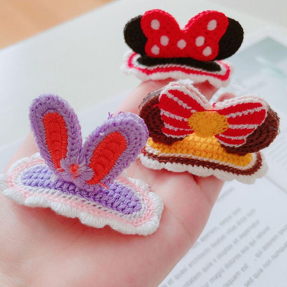 Kẹp tóc hình nơ họa tiết Minnie 3D dễ thương phong cách Hàn Quốc cho bé gái