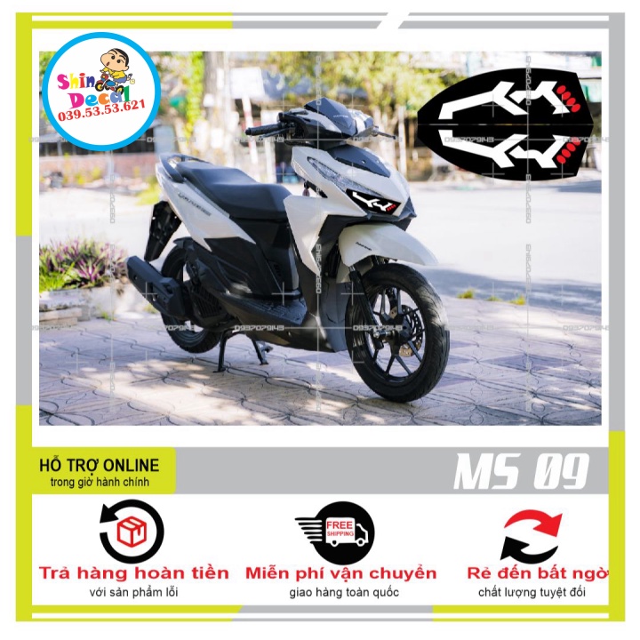 TEM DÁN ĐÈN SƯƠNG MÙ XE VARIO 2017 (DECAL TRONG SUỐT) MS 09 - SHINDECAL2