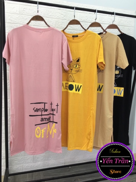 Váy phông suông in hình mèo kute | BigBuy360 - bigbuy360.vn