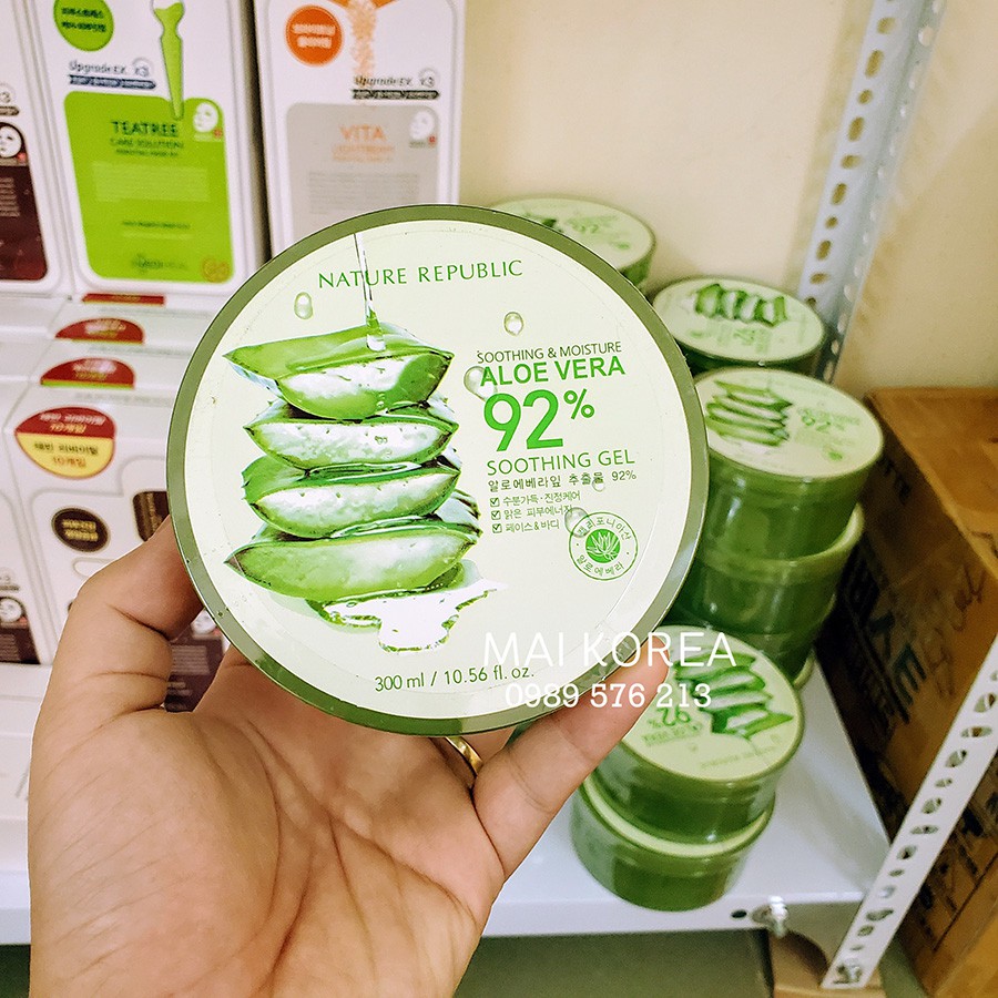 Gel lô hội Nature Republic đa năng Soothing & Moisture Aloe Vera 92%