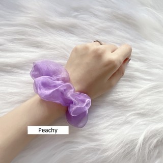 Cột tóc scrunchies voan trơn nhiều màu sắc ( Hình Thật)