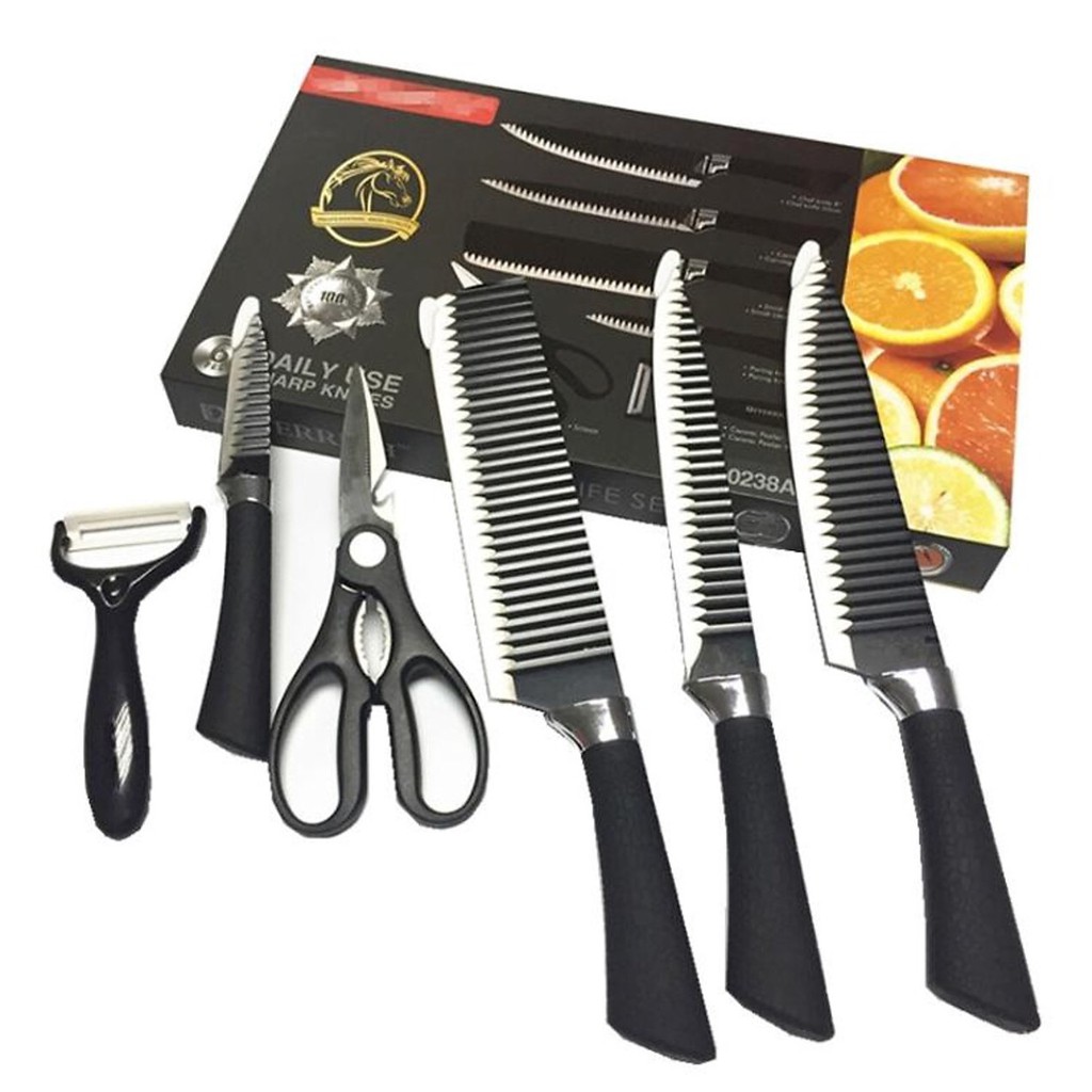 Hộp dao nhà bếp chuyên dụng 6 chi tiết master chef