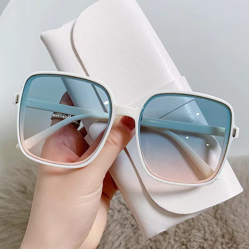 Kính Mát Gọng Vuông Màu Gradient Chống Tia UV Thời Trang