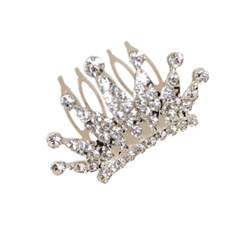 Kẹp Tóc Hình Vương Miện Đính Đá Lấp Lánh Cho Bé Gái