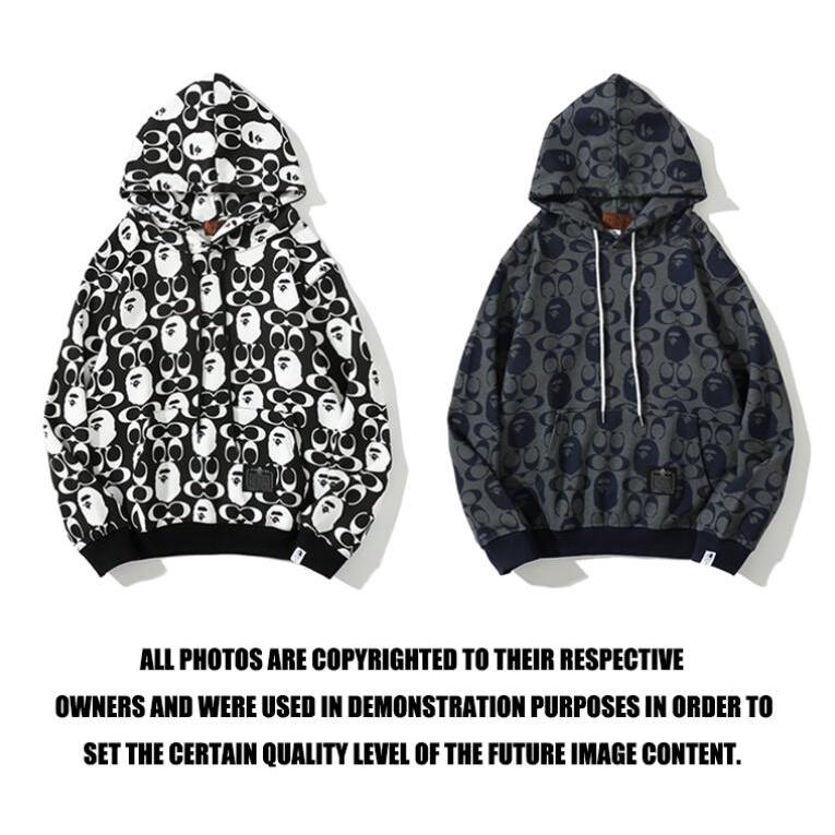Bape Thời Trang In Áo hoodie cotton unisex