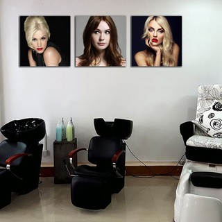 Tranh spa trang trí tiệm tóc, mẫu tóc đẹp