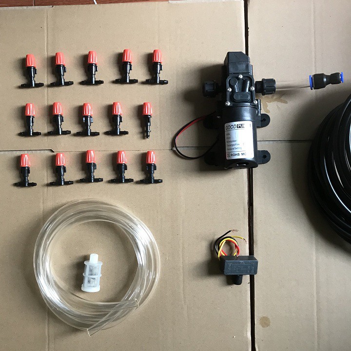 (COMBO) máy phun sương làm mát,tưới lan 15 béc phun sương