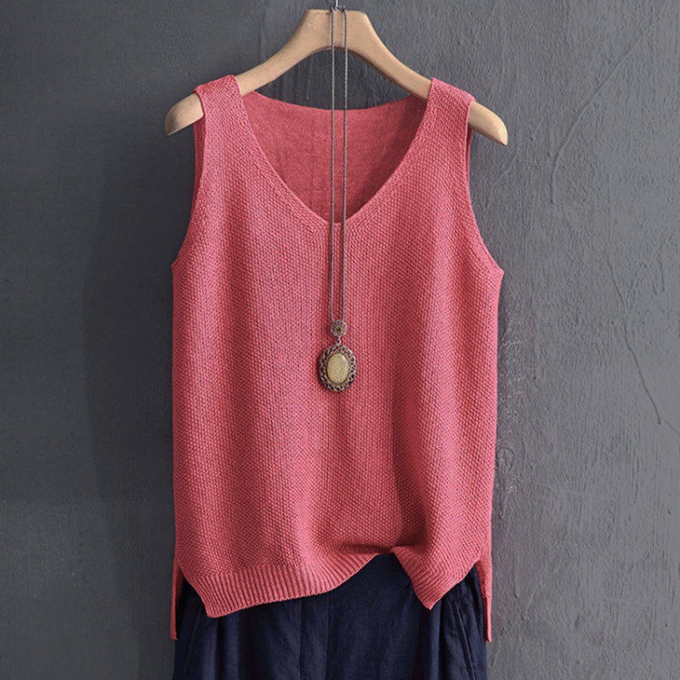 Áo Dệt Kim Sát Nách Thời Trang Cho Nữ