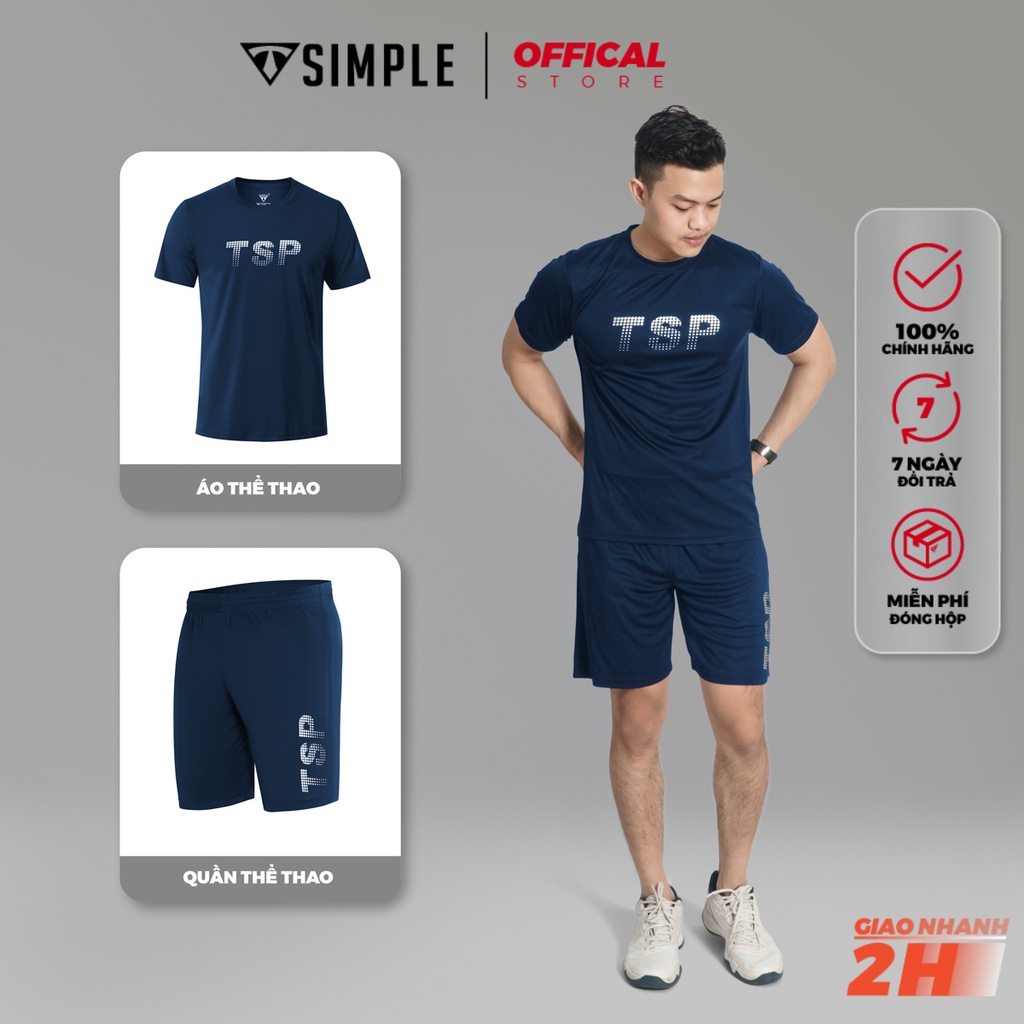 Bộ Thể Thao Nam TSIMPLE quần áo tập gym vải thun lạnh thoáng mát co giãn năng động thời trang MSSBHP2