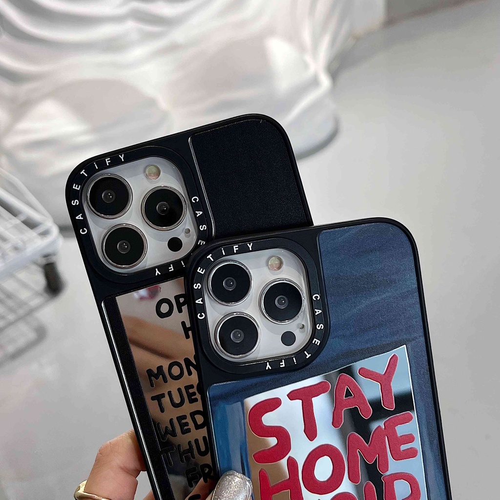 Ốp Điện Thoại TPU Trong Suốt Tráng Gương In Chữ Cho iPhone 13 Pro MAX 12 11 Pro MAX XR X XS MAX 7 / 8 Plus SE2020