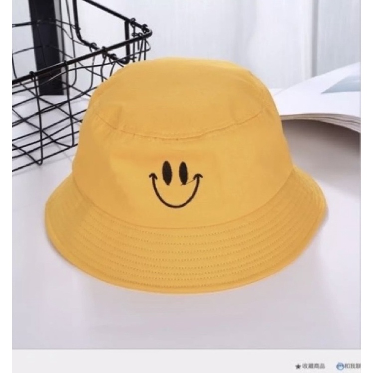 Nón bucket nam nữ, nón vành unisex in hình mặt cười dễ thương cho bé từ  4-10 tuổi( vòng đầu 50-52 cm)