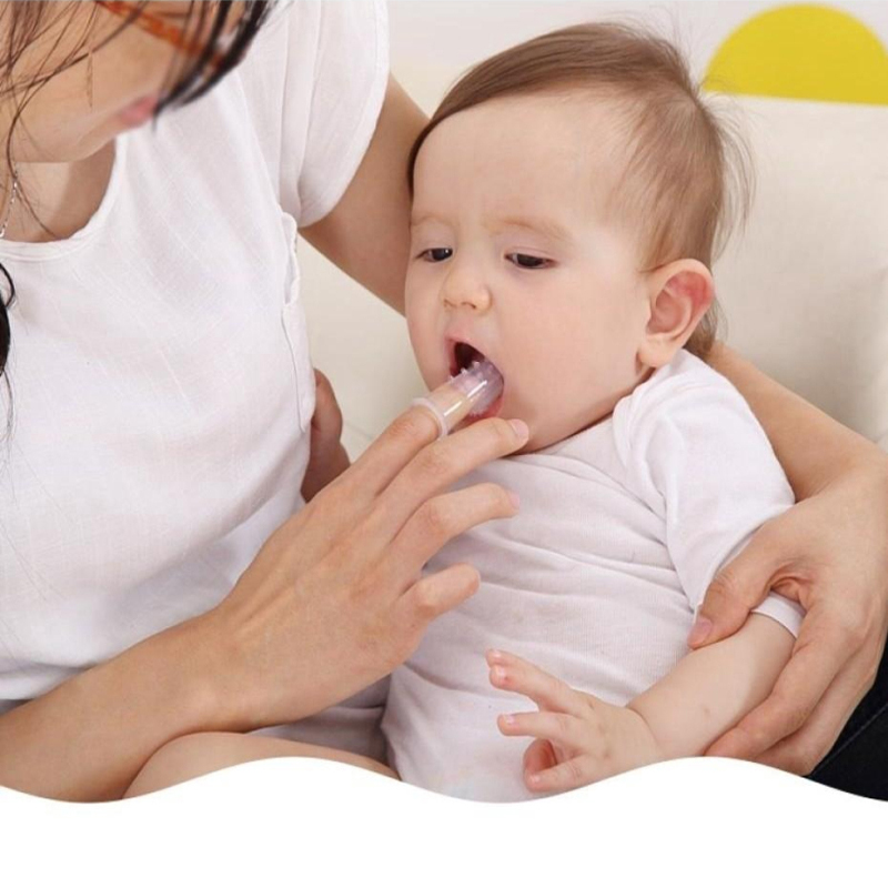 Bàn Chải Đánh Răng Đeo Đầu Ngón Tay Bằng Silicone Mềm Mại Tiện Dụng