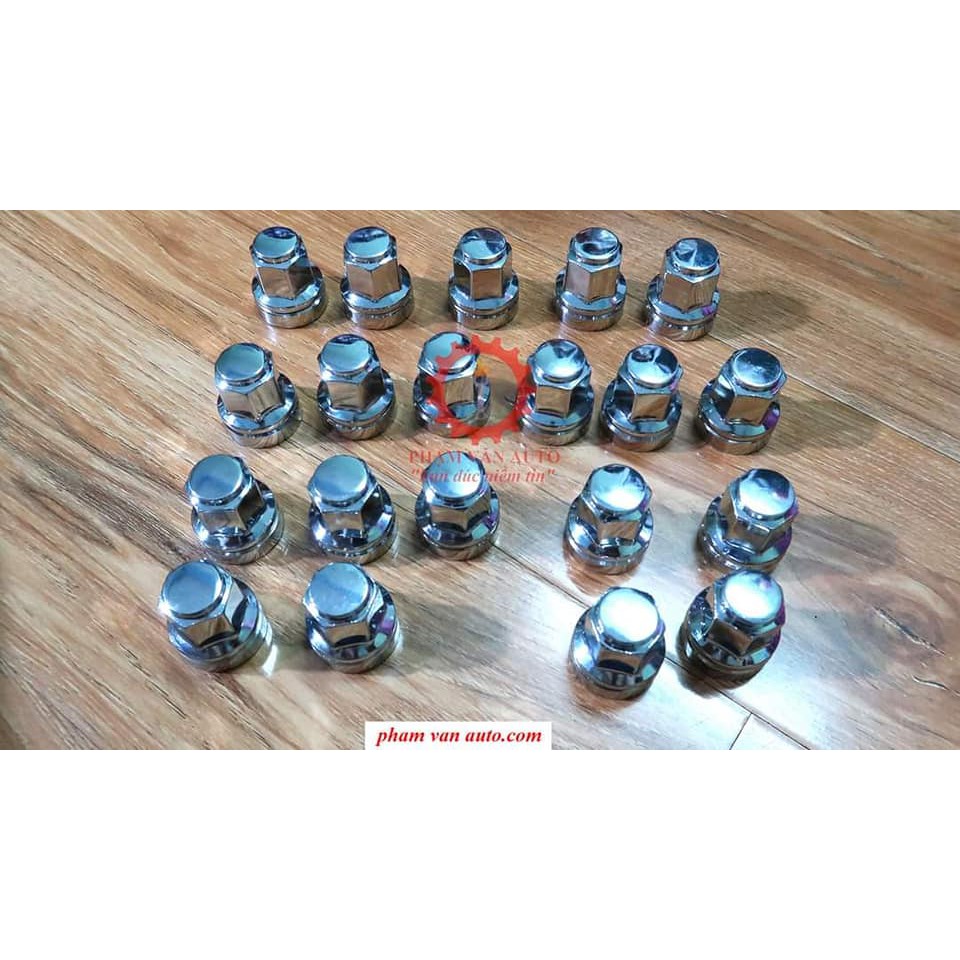 Ốc lazang Ford Transit, Ecu chụp bánh xe ô tô Transit nguyên khối mạ inox chất lượng cao Phạm Văn au