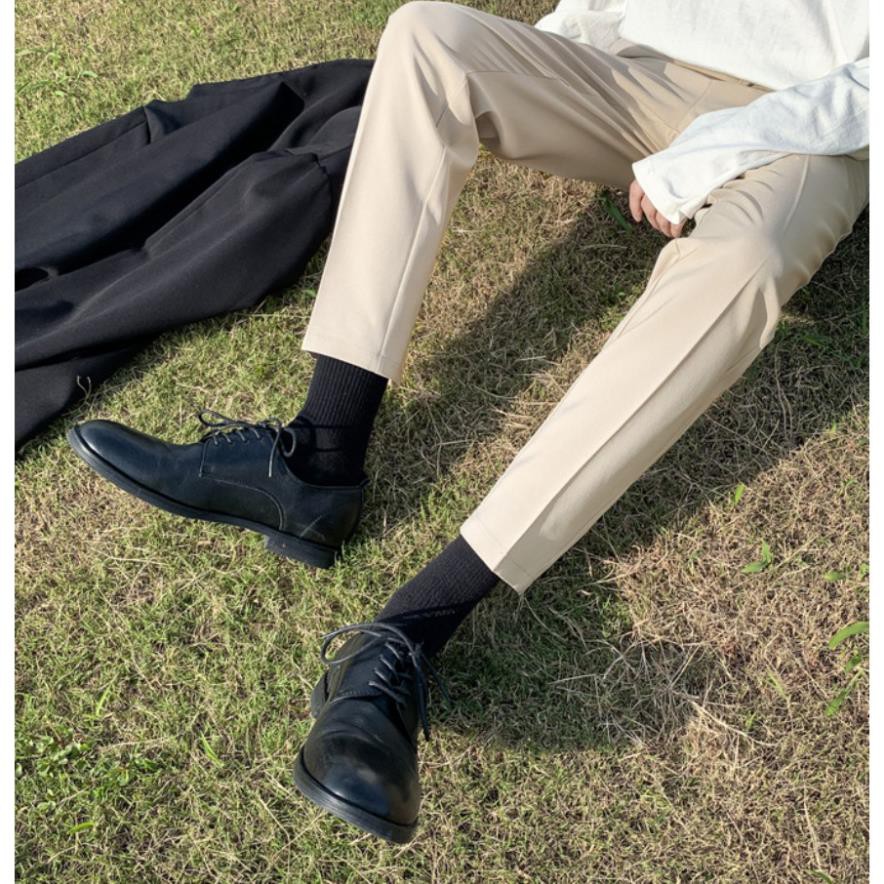 [Tiền Nào Của Đấy]Quần Vải Baggy Nam Màu Kem Vải Co Giãn Không Xù Phong Cách Hàn Quốc-V01 | BigBuy360 - bigbuy360.vn