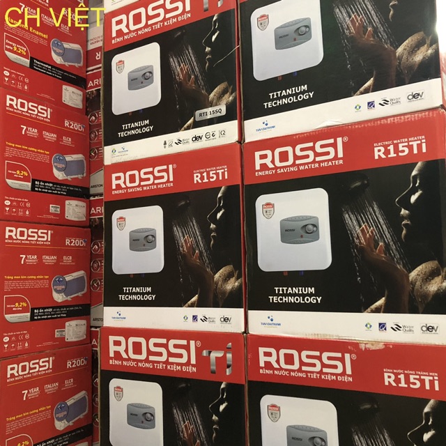 [Mã 155ELSALE giảm 7% đơn 300K] Bình nóng lạnh Rossi Ti 15 (15L), Ti 20 (20L), Ti 30 (30L)