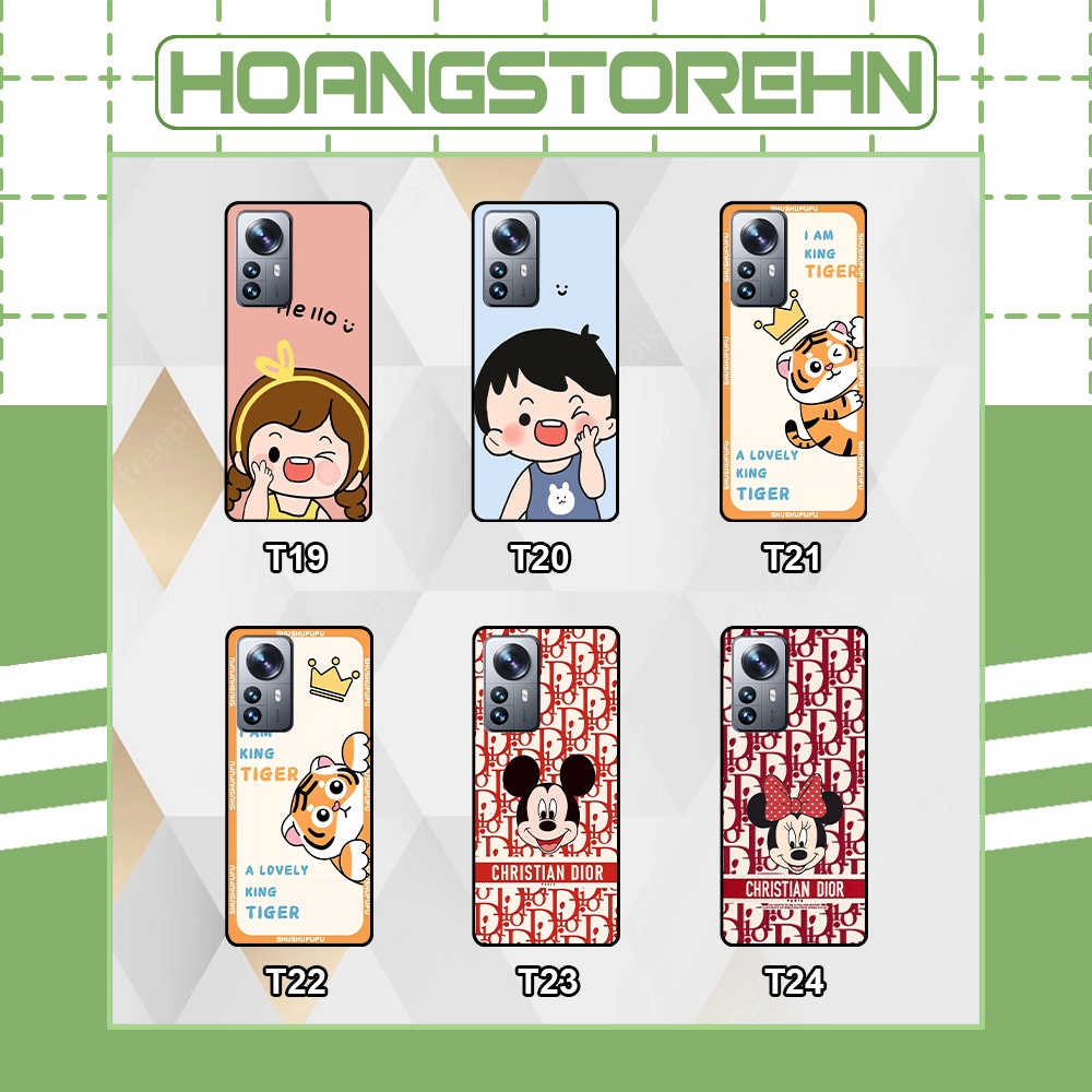Ốp Xiaomi 12 in hình mickey, hổ, kingtiger siêu rẻ T19 - T24